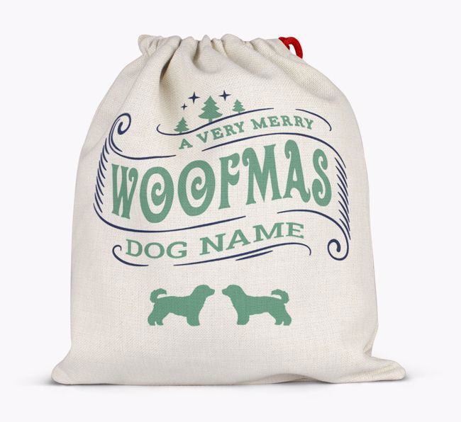 Personalized 'Merry Woofmas' Santa Sack for {dogsName}